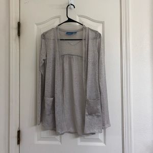 SimplyVera sheer gray cardigan
